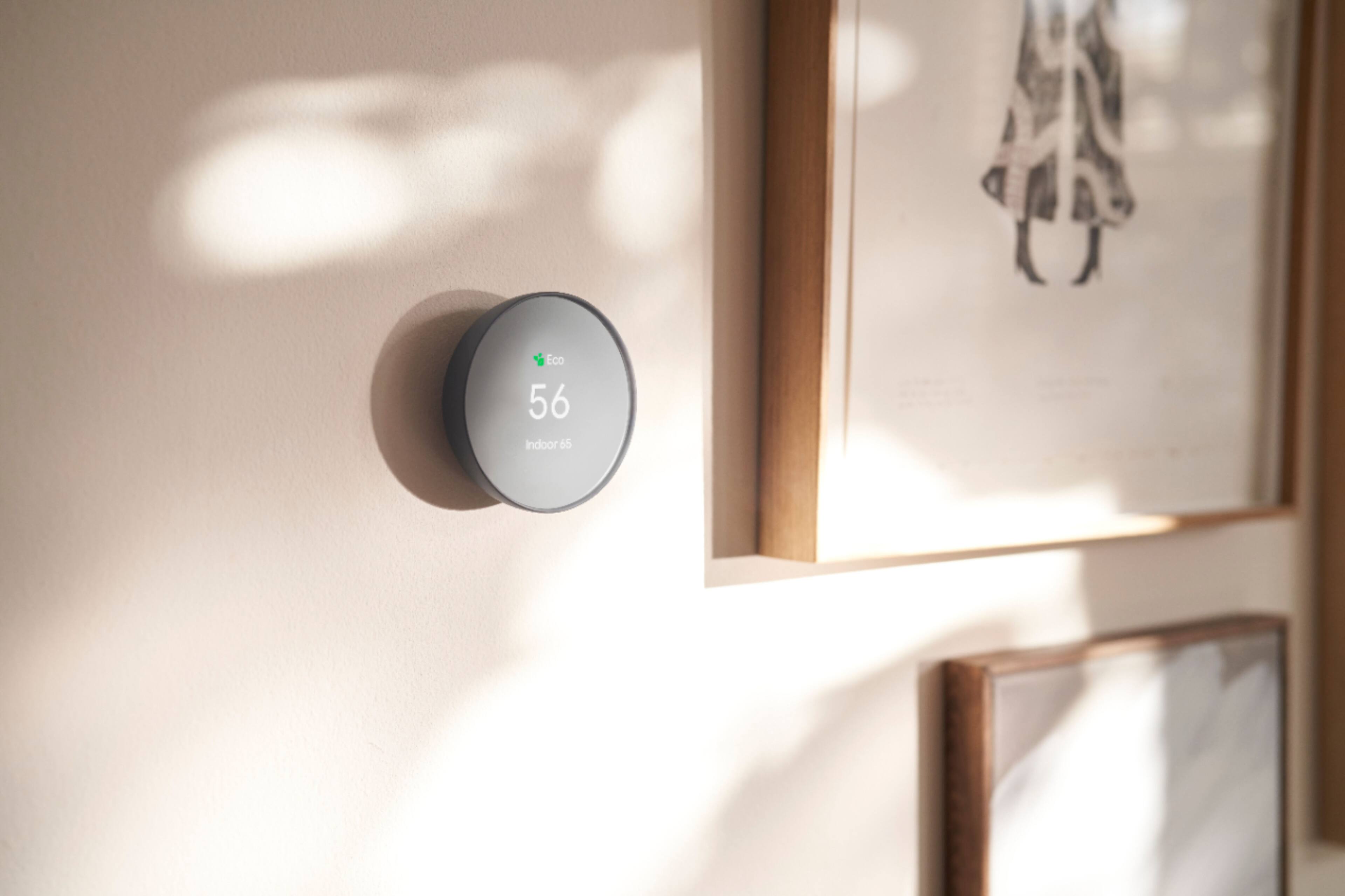 Alt View 17. Google - Nest Smart Programmable Wifi Thermostat - Charcoal.