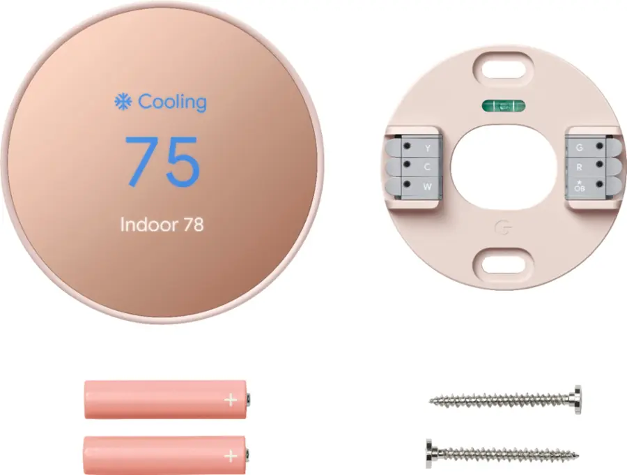 Alt View 21. Google - Nest Smart Programmable Wifi Thermostat - Sand.