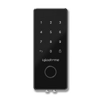 igloohome - 2S Smart Lock Bluetooth Retrofit Deadbolt with App/Keypad/Electronic Guest Key Access - Metal Gray - Front_Zoom