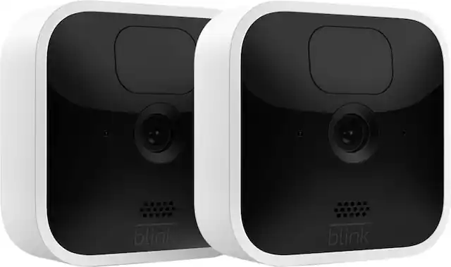 Front. Blink - 2 Indoor (3rd Gen) Wireless 1080p Security System with up to two-year battery life - White.