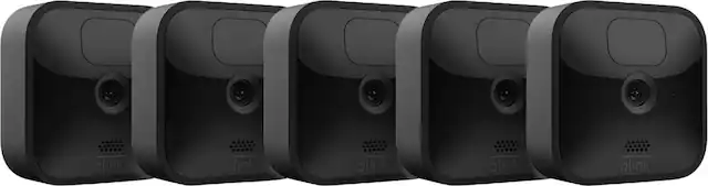 Front. Blink - 5 Outdoor (3rd Gen) Wireless 1080p Security System with up to two-year battery life - Black.