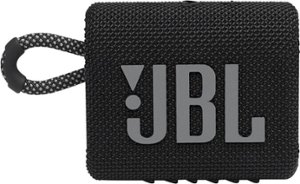 JBL - GO3 Portable Waterproof Wireless Speaker - Black - Front_Zoom