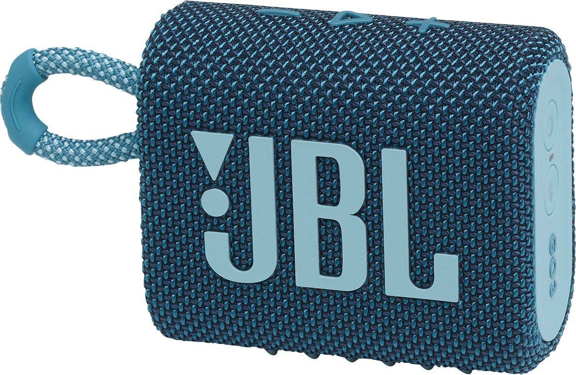 Angle. JBL - GO3 Portable Waterproof Wireless Speaker - Blue.