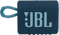 Front. JBL - GO3 Portable Waterproof Wireless Speaker - Blue.