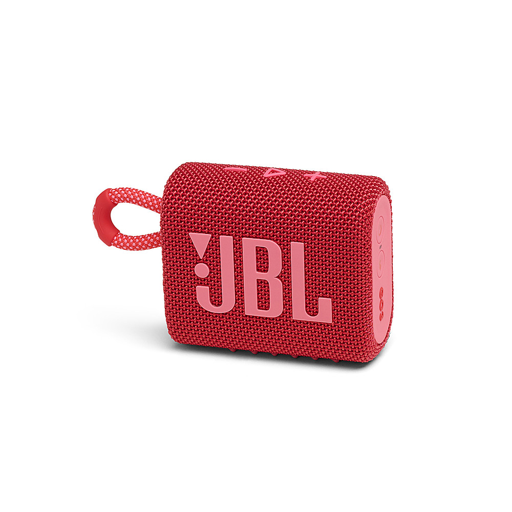 Angle View: JBL - GO3 Portable Waterproof Wireless Speaker - Red