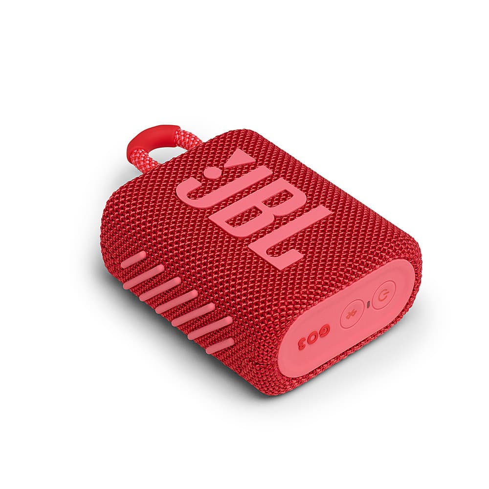 Alt View 12. JBL - GO3 Portable Waterproof Wireless Speaker - Red.