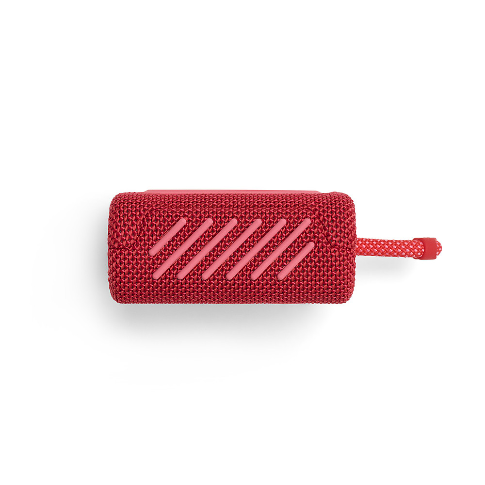 Left View: JBL - GO3 Portable Waterproof Wireless Speaker - Red