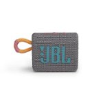 Front. JBL - GO3 Portable Waterproof Wireless Speaker - Gray.