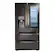 Front. LG - 28 Cu. Ft. 4-Door French Door Smart Refrigerator with Dual Ice - Printproof Black Stainless Steel.