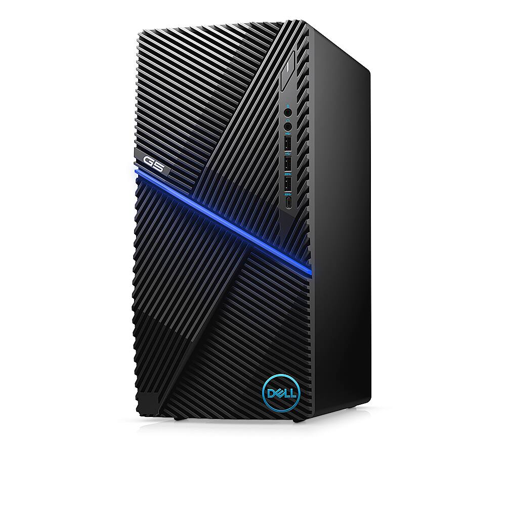 Left. Dell - G5 Gaming Desktop - Intel Core i7-10700F - 16GB RAM - NVIDIA RTX 2060 Super 8 GB GDDR6 - 1TB SSD - Abyss Black.