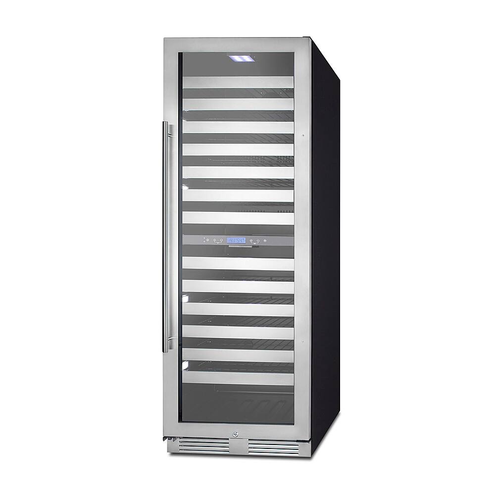 Angle. Summit Appliance - LWC2Z195 Dual Zone Commercial Wine Cellar - Black.