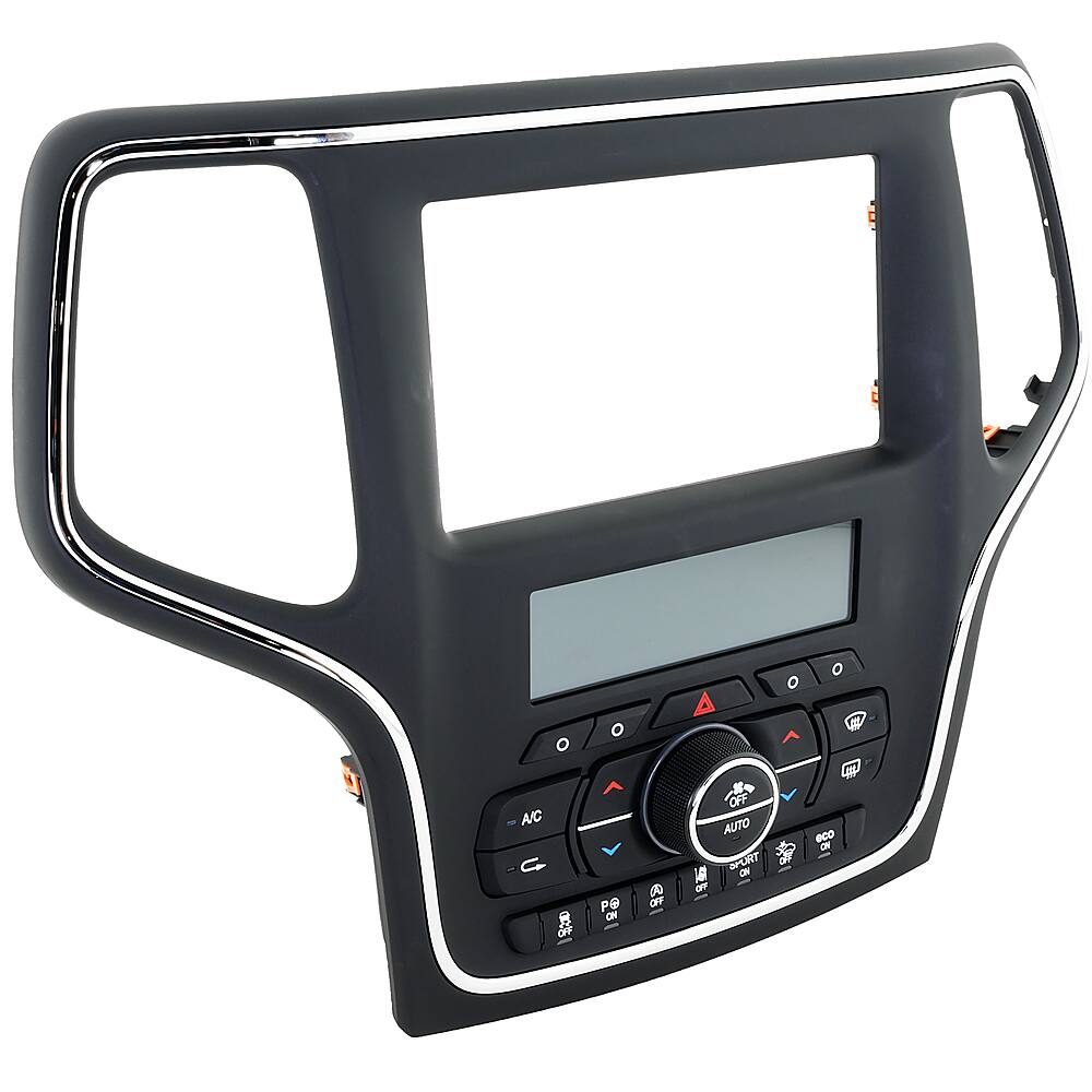 Angle. PAC - Integrated Radio Replacement Dash Kit with Climate and Steering Wheel Controls for Select Jeep Grand Cherokee Vehicles - Black.