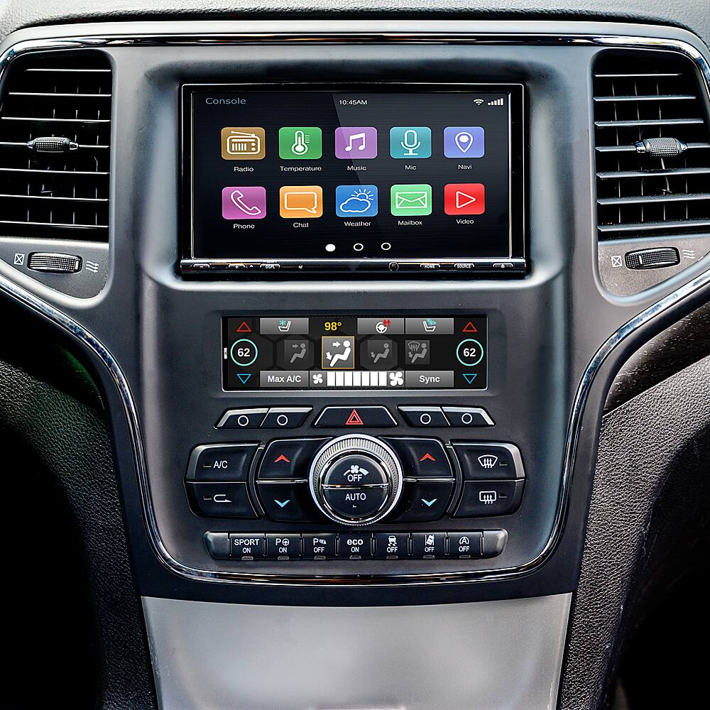 Alt View 11. PAC - Integrated Radio Replacement Dash Kit with Climate and Steering Wheel Controls for Select Jeep Grand Cherokee Vehicles - Black.