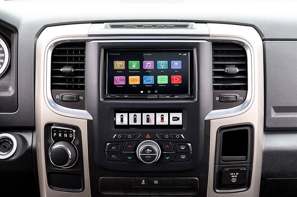 Alt View 12. PAC - Integrated Radio Replacement Dash Kit with Climate and Steering Wheel Controls for Select RAM Trucks - Black.