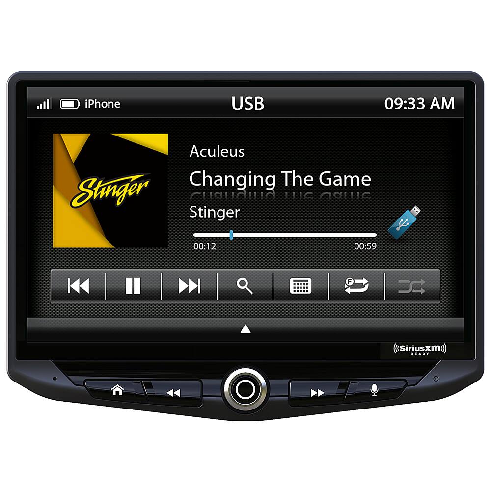 Alt View 29. Stinger - 10” Android Auto/Apple CarPlay Bluetooth Digital Media Receiver - Black.