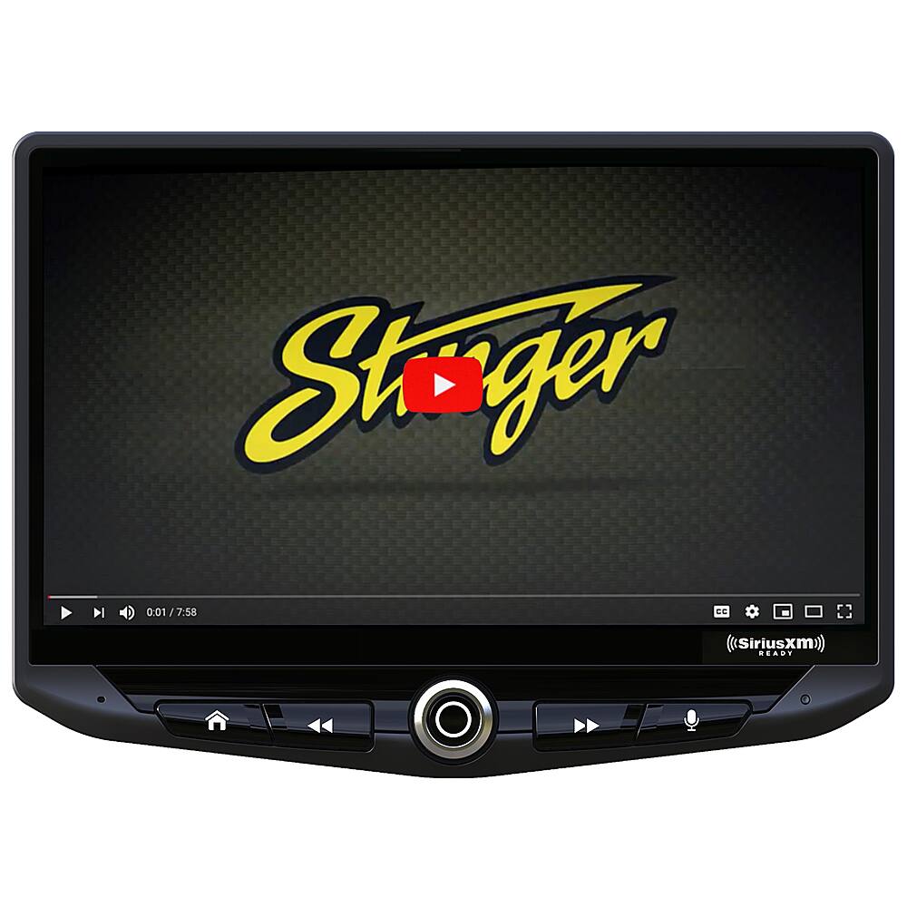 Alt View 30. Stinger - 10” Android Auto/Apple CarPlay Bluetooth Digital Media Receiver - Black.
