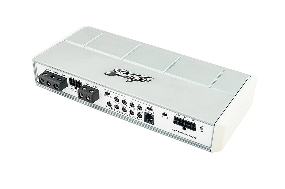 Angle. Stinger - Micro 5-Channel 1000W Marine and Powersports Amplifier - Silver.