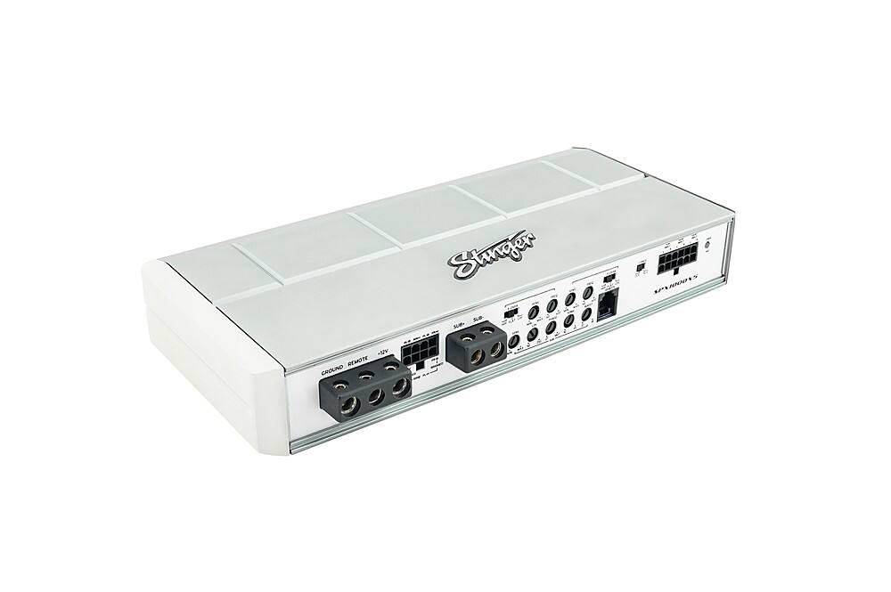 Left. Stinger - Micro 5-Channel 1000W Marine and Powersports Amplifier - Silver.
