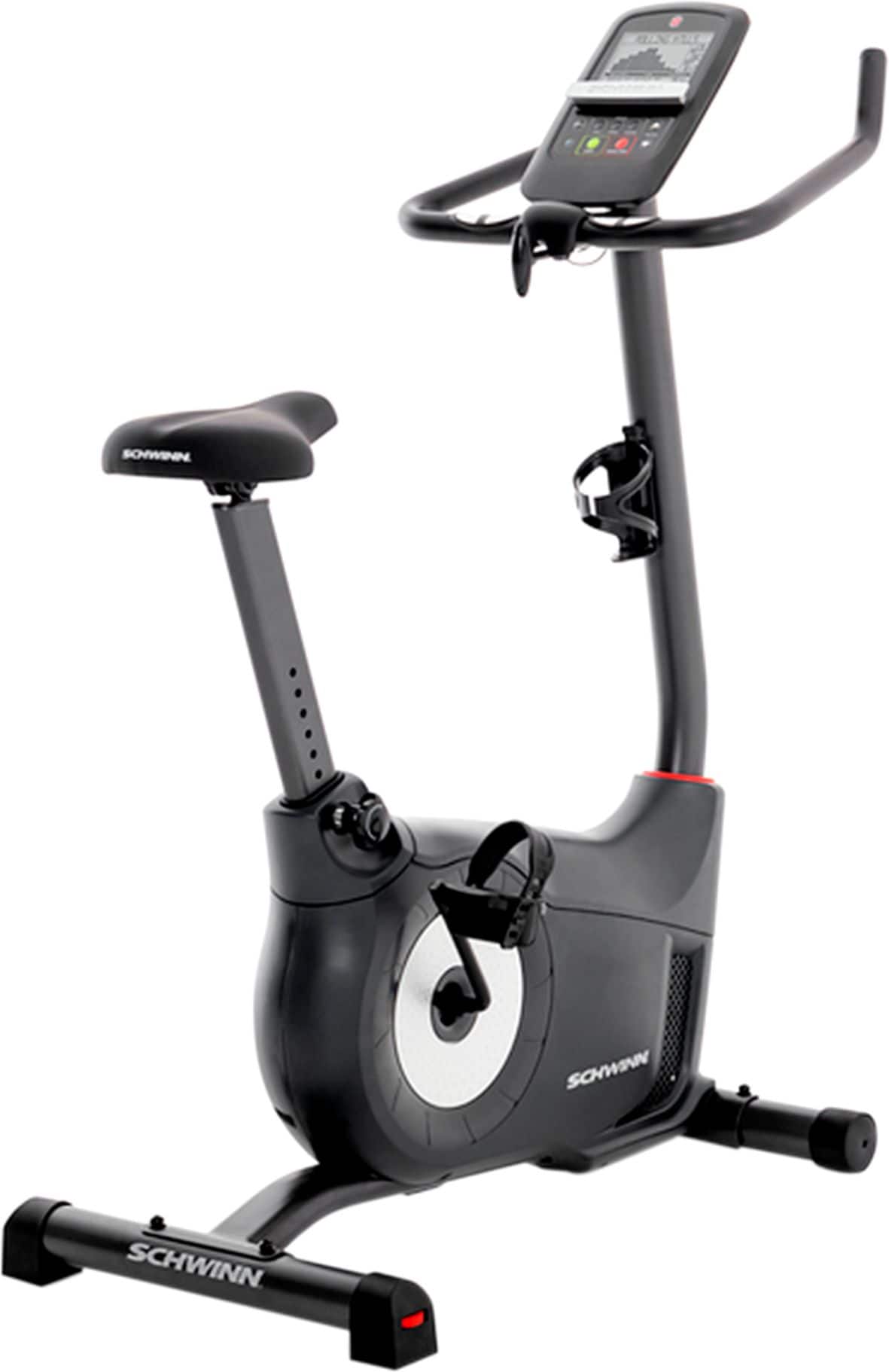 Front. Schwinn - 130 Upright Bike - Gray.