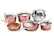 Angle. Gotham Steel - Hammered Non Stick 10pc Cookware Set with Glass Lids - Copper.