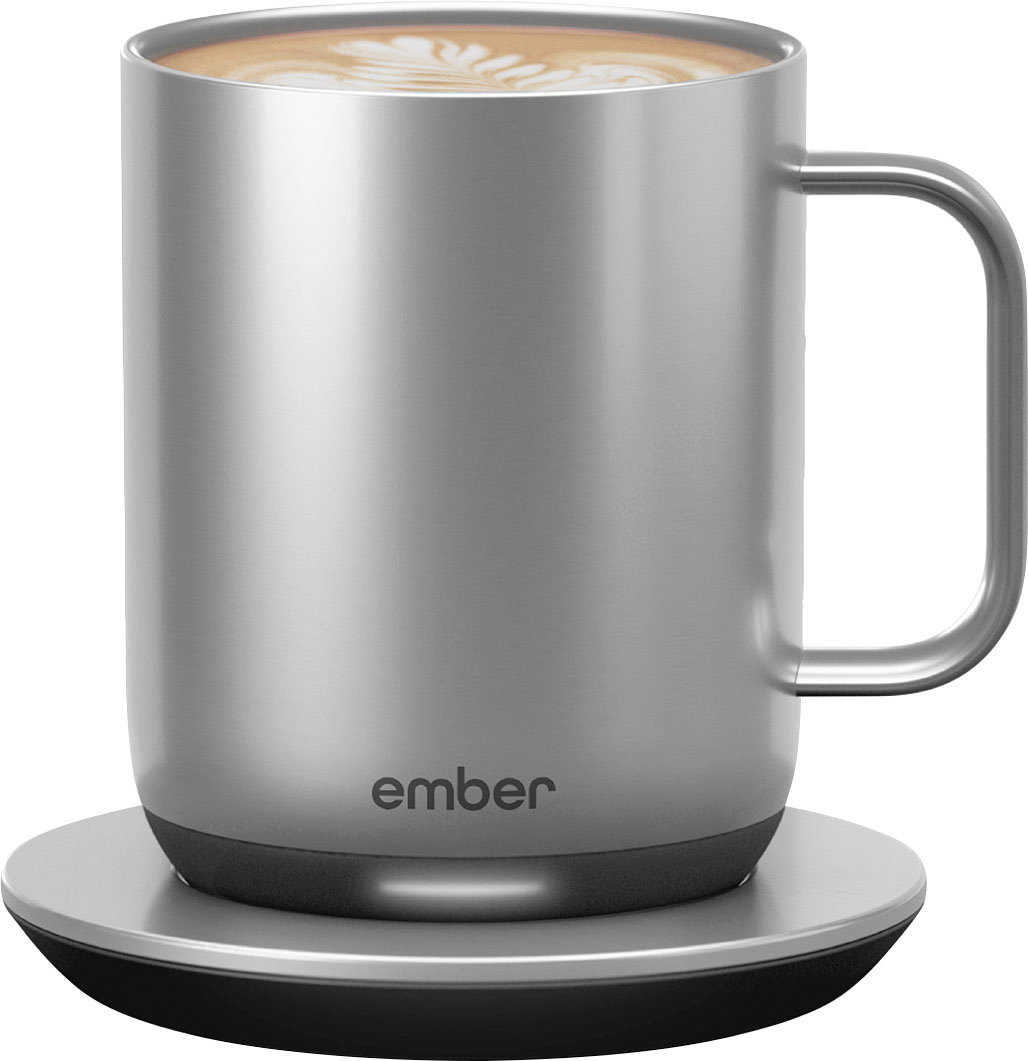 Ember Stainless Steel Temperature Control Travel Mug 2, 12 Oz,  App-Controlled Heated Coffee Mug with…See more Ember Stainless Steel  Temperature