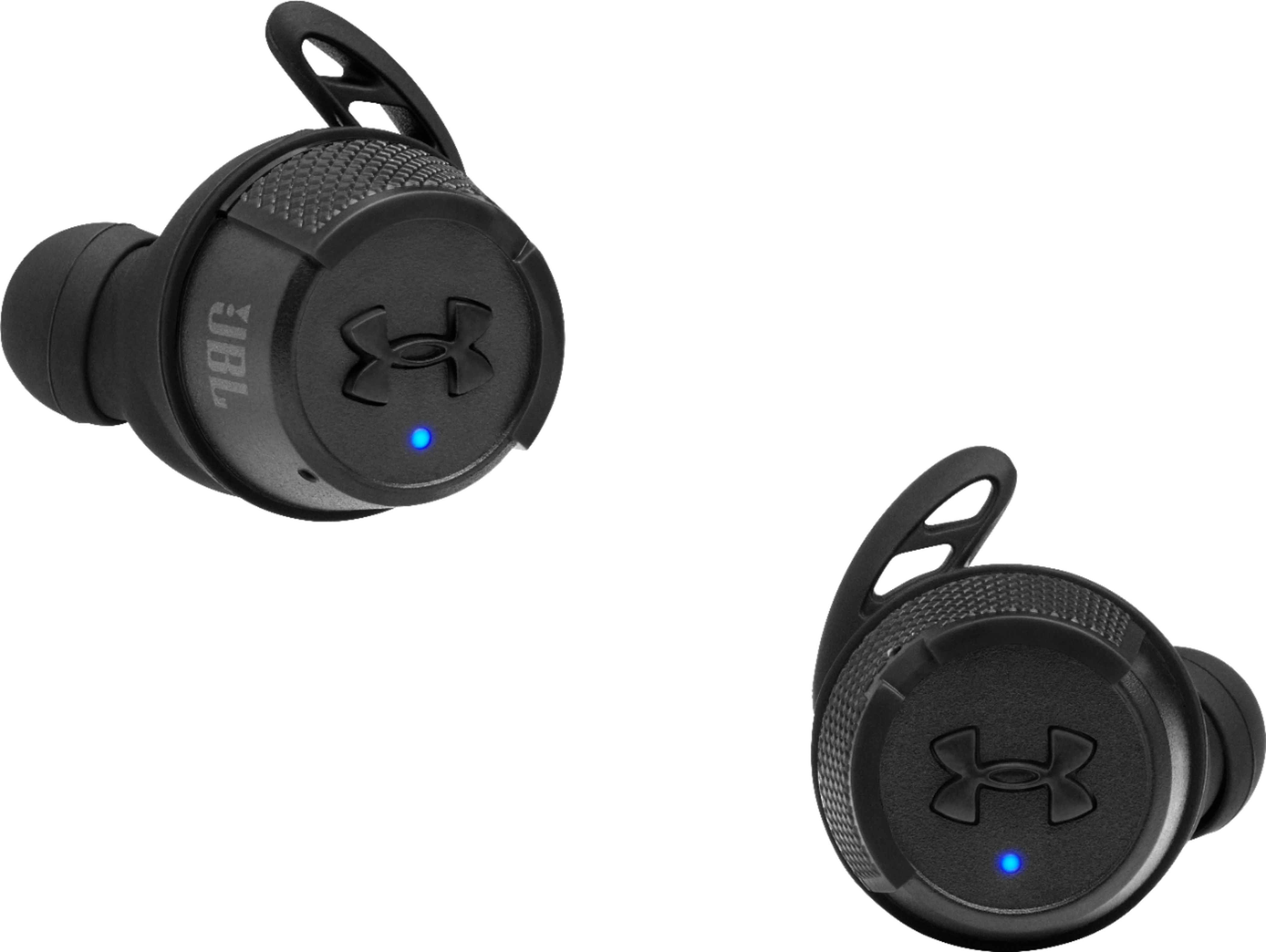 Angle View: JBL - Under Armour True Wireless Sport In-Ear Headphones - Black