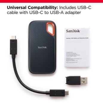 SANDISK Extreme Portable 1TB External USB C NVMe SSD Black SANDISK Extreme Portable 1TB External USB C NVMe SSD Black