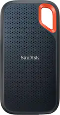 Front. SanDisk - Extreme Portable 2TB External USB-C NVMe SSD - Black.