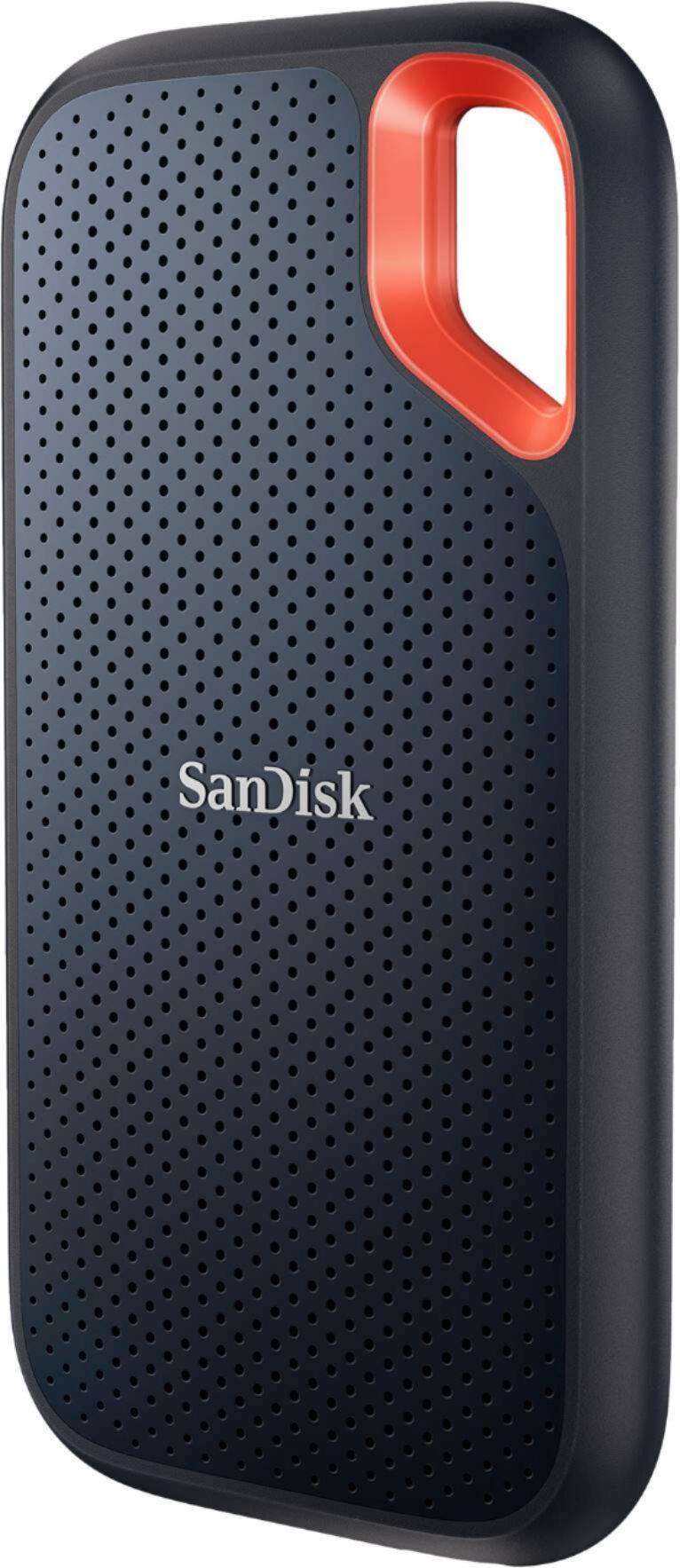 Alt View 1. SanDisk - Extreme Portable 500GB External USB-C NVMe SSD - Black.
