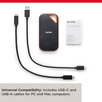 SANDISK Extreme Pro Portable 2TB External USB C NVMe SSD Black SANDISK Extreme Pro Portable 2TB External USB C NVMe SSD Black