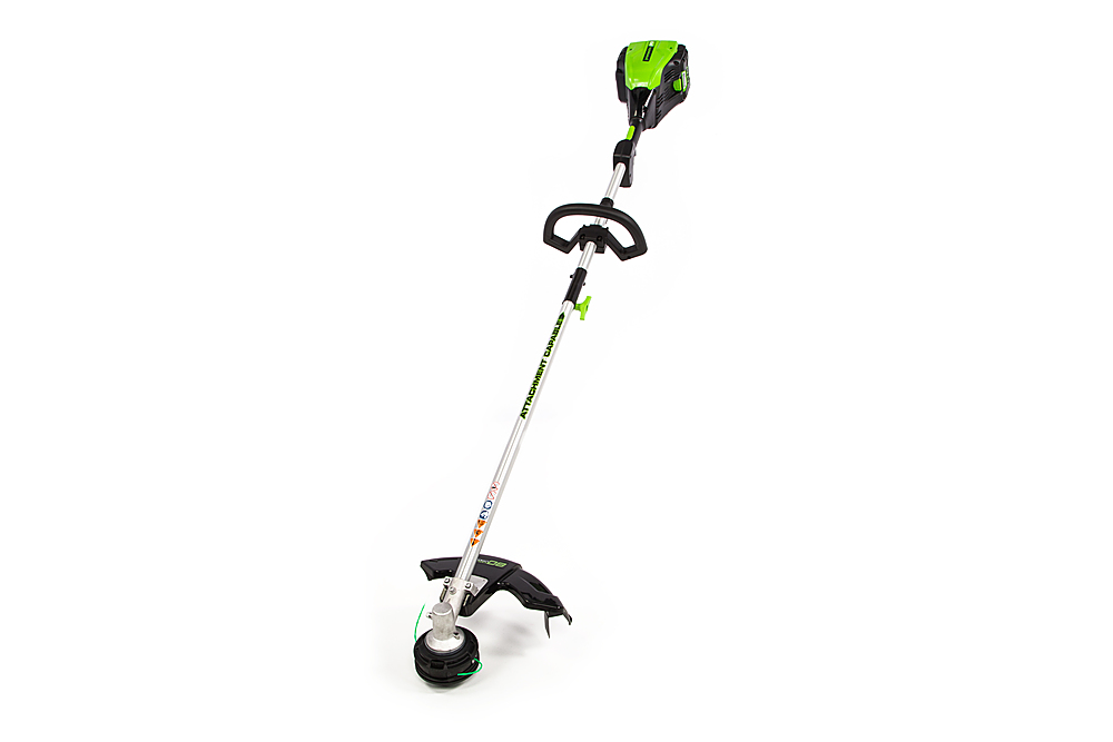 Greenworks - 80-Volt Pro Cordless Brushless String Trimmer (2.0Ah Battery and Charger Included) - Black/Green