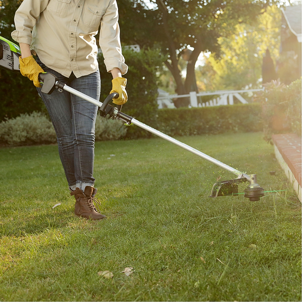 Alt View 29. Greenworks - 80V 16” Brushless Attachment Capable String Trimmer with 2.0 Ah Battery and Rapid Charger - Black/Green.