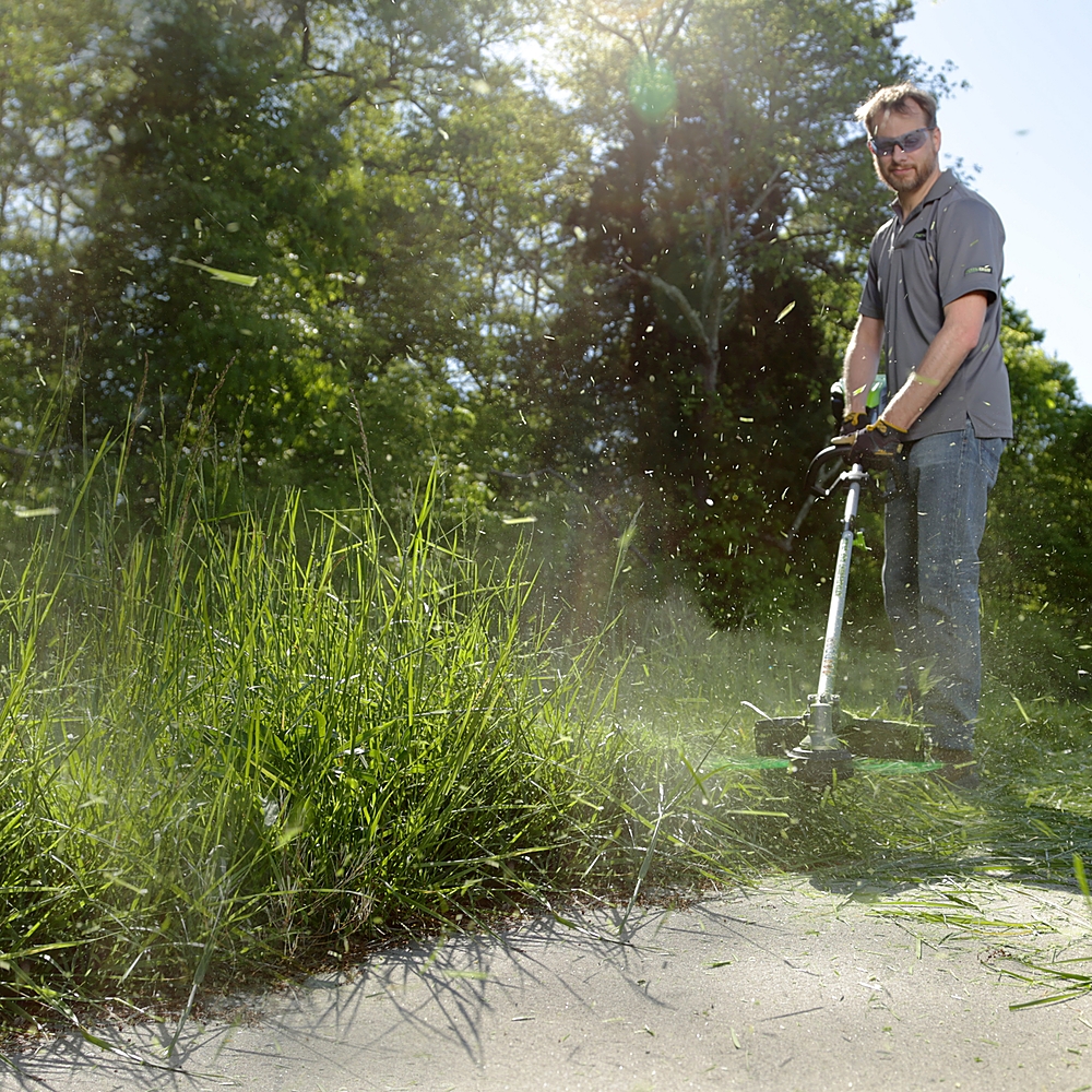 Alt View 30. Greenworks - 80V 16” Brushless Attachment Capable String Trimmer with 2.0 Ah Battery and Rapid Charger - Black/Green.