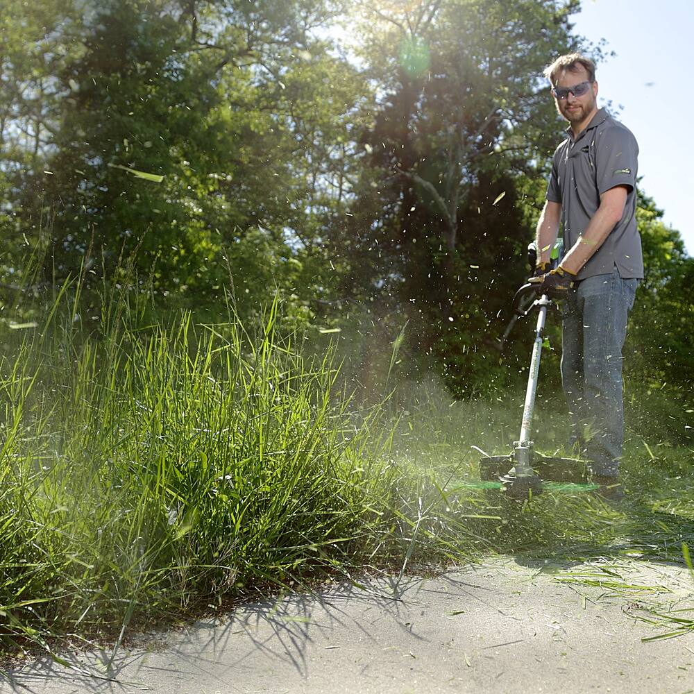 Alt View 30. Greenworks - 80V 16” Brushless Attachment Capable String Trimmer with 2.0 Ah Battery and Rapid Charger - Black/Green.