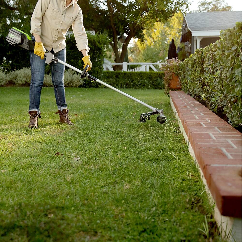 Alt View 34. Greenworks - 80V 16” Brushless Attachment Capable String Trimmer with 2.0 Ah Battery and Rapid Charger - Black/Green.