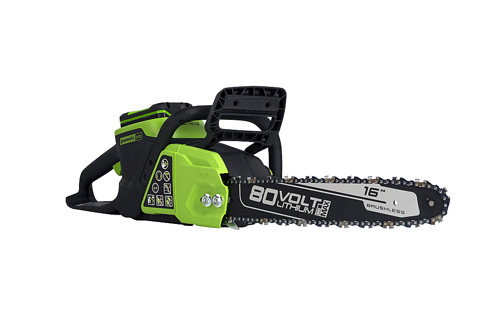 Greenworks 80-Volt 18-Inch Cordless Brushless Chainsaw (1 x 4Ah battery and  Charger) Green 2019902/CS80L415 - Best Buy