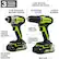 Angle. Greenworks - 24-Volt Cordless Brushless 1/2 in. Drill/Driver & Impact Driver Combo (2 x 2.0Ah USB Batteries and Dual Port Charger).