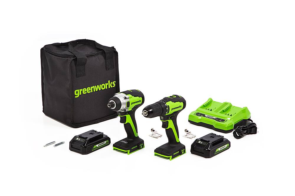 Greenworks 24Volt Cordless Brushless 1/2 in. Drill/Driver & Impact