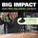 Big Impact Easily Drive Long Screws + Lag Bolts Green Impact Wrench 3 Speed Selector Light Duty 1 Up to 1,100 IPM (Impacts Per Minute) Medium Duty 2 Up to 2,600 IPM Heavy Duty 3 Up to 3,800 IPM
