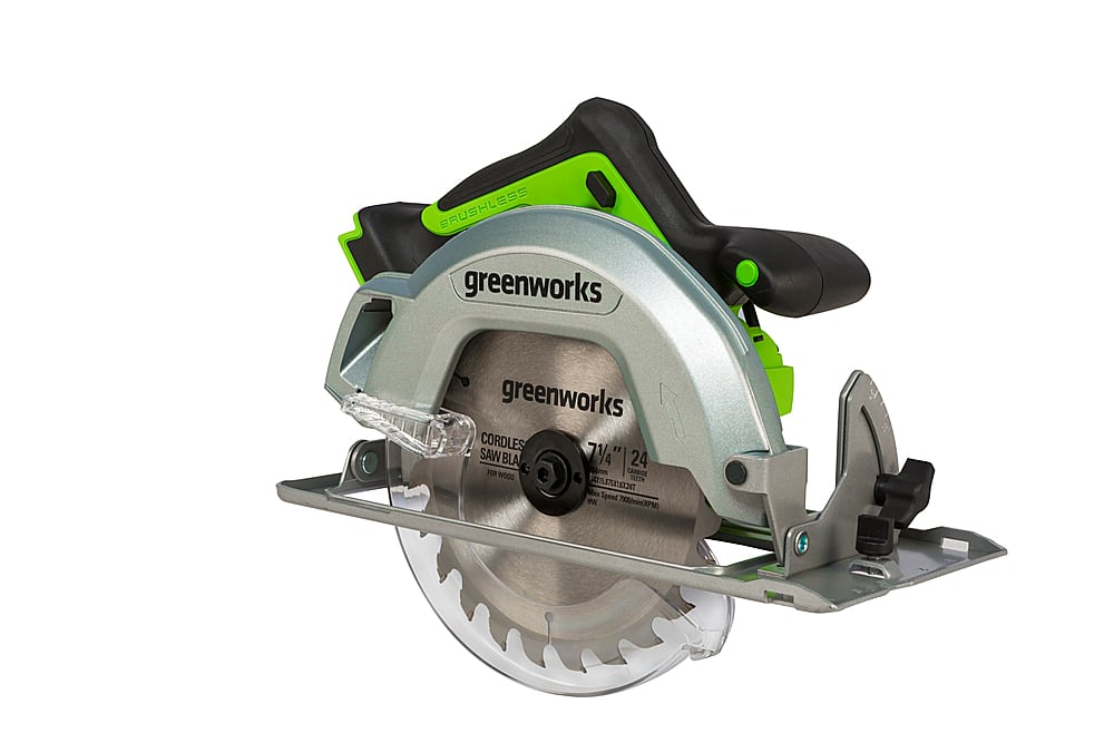 Alt View 12. Greenworks - 24-Volt Cordless Brushless 7.25 in. Circular Saw (Battery and Charger Not Included) - Black/Green.