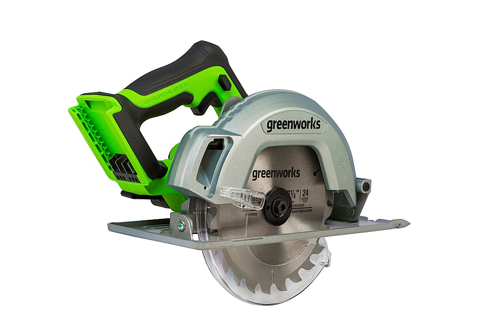Alt View 16. Greenworks - 24-Volt Cordless Brushless 7.25 in. Circular Saw (Battery and Charger Not Included) - Black/Green.