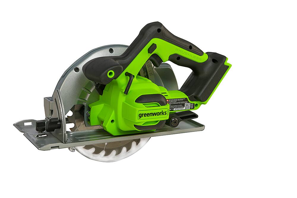 Alt View 19. Greenworks - 24-Volt Cordless Brushless 7.25 in. Circular Saw (Battery and Charger Not Included) - Black/Green.