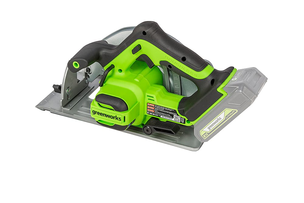 Alt View 23. Greenworks - 24-Volt Cordless Brushless 7.25 in. Circular Saw (Battery and Charger Not Included) - Black/Green.