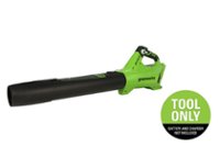 Front Zoom. Greenworks - 24-Volt 110 MPH 450 CFM Cordless Handheld Blower (Battery Not Included) - Black/Green.