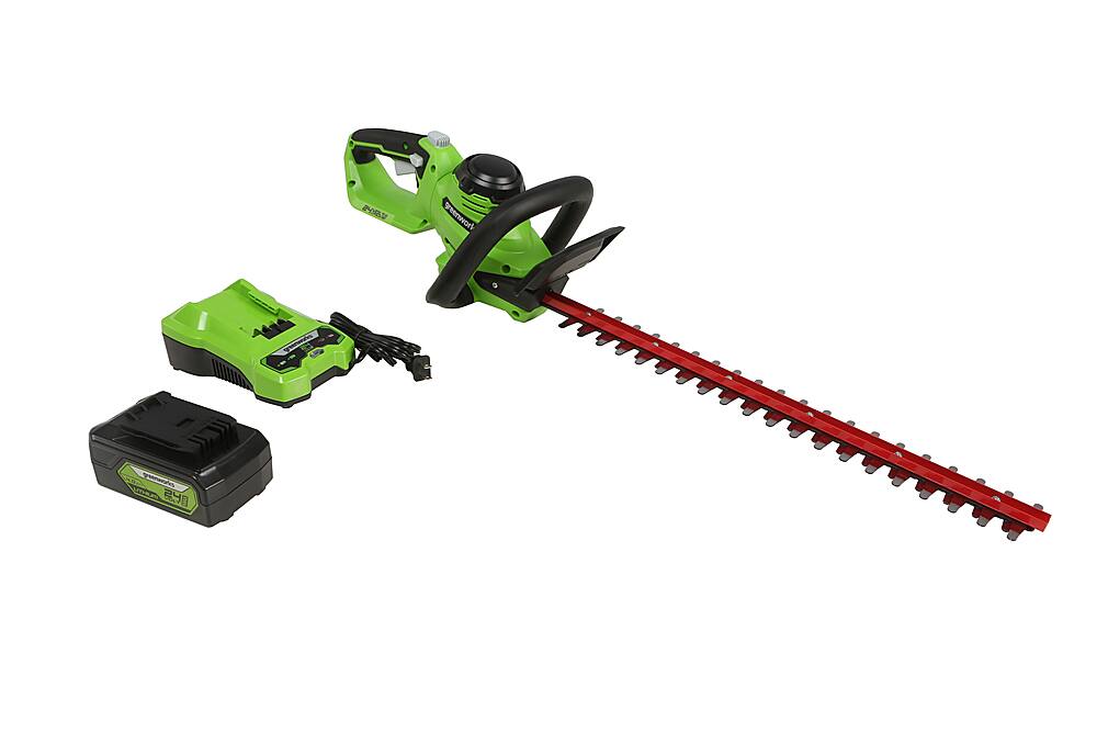 Alt View 12. Greenworks - 24-Volt 22-Inch Cordless Hedge Trimmer (1 x 4.0Ah Battery and 1 x Charger) - Black/Green.