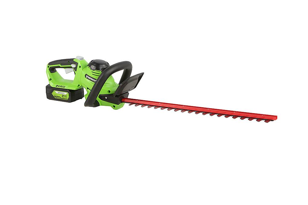 Alt View 14. Greenworks - 24-Volt 22-Inch Cordless Hedge Trimmer (1 x 4.0Ah Battery and 1 x Charger) - Black/Green.