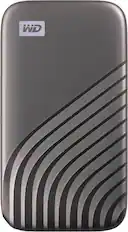 Front. WD - My Passport 2TB External USB Type-C Portable SSD - Space Gray.