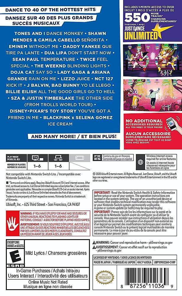 Angle. Ubisoft - Just Dance 2021.