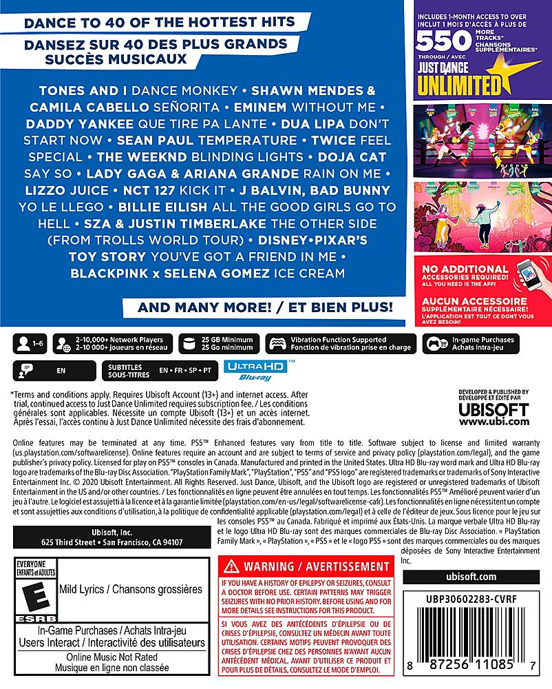 Best Buy: UBP30602283 Dance 2021 5 Just PlayStation