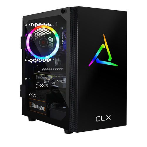 CLX - SET Gaming Desktop - Intel Core i7 9700KF 3.6GHz - 16GB Memory - NVIDIA GeForce RTX 2060 SUPER 8GB - 480GB SSD - 3TB HDD - Black/RGB